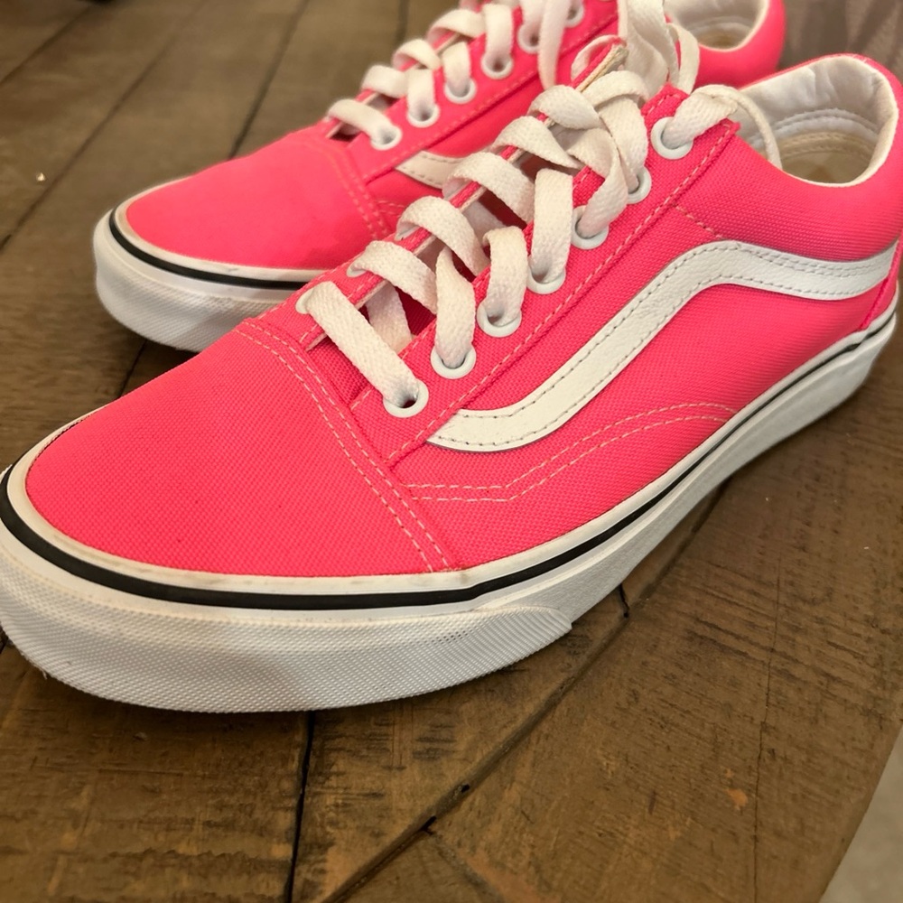 Vans Pink Sneakers with White Details